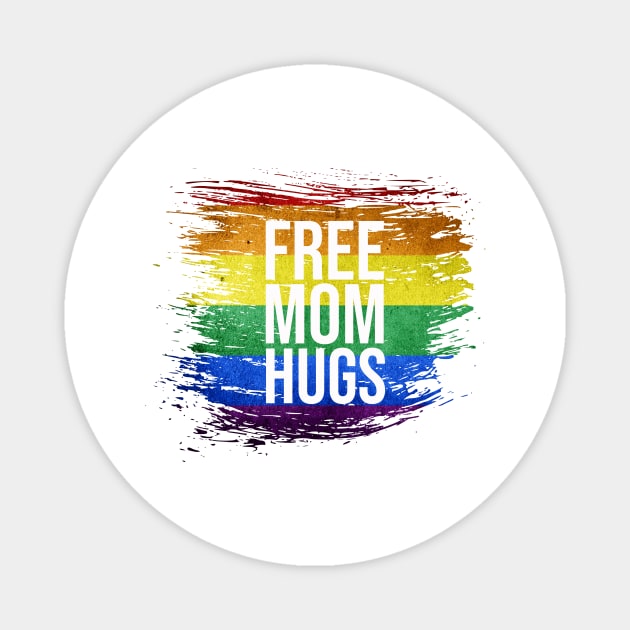 Free Mom Hugs 🌈❤️ Magnet by JohnRelo